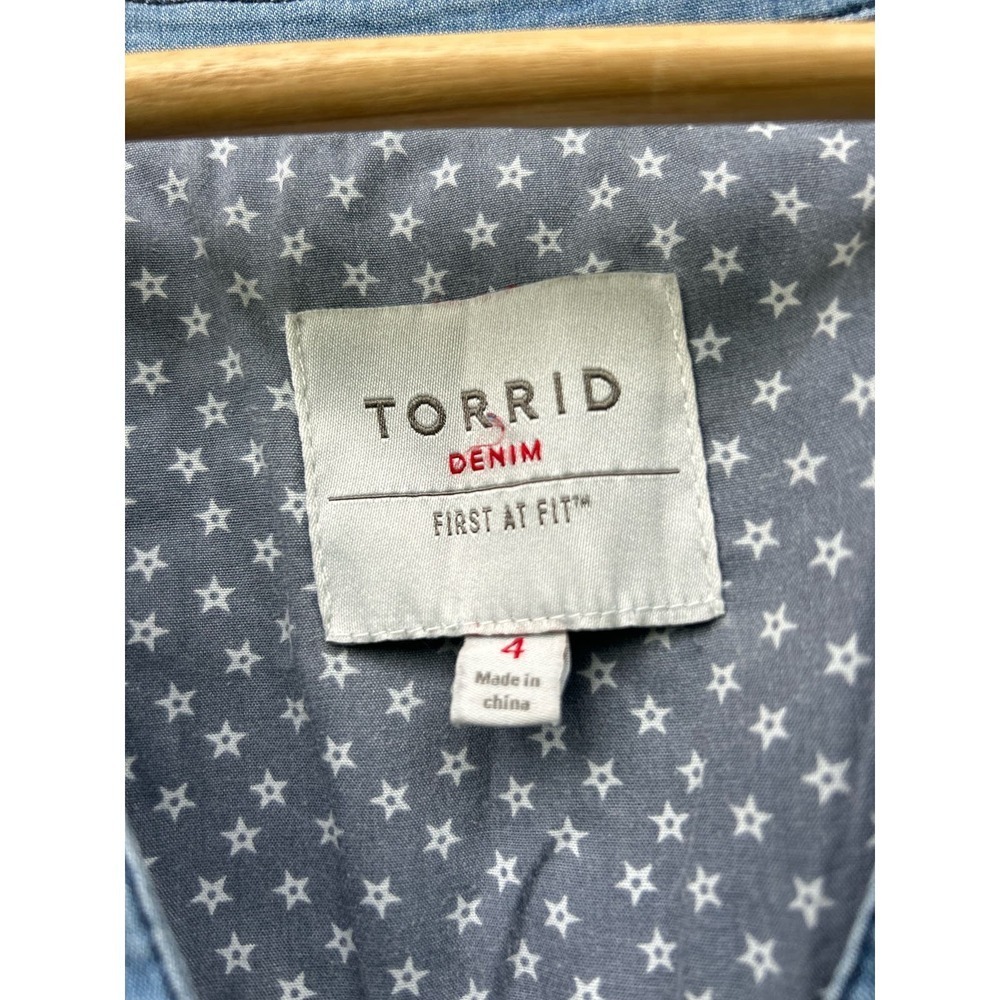 torrid Light Blue Denim Romper - Picture 5 of 9